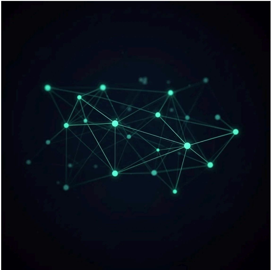 Network diagram showing interconnected nodes representing PEB roles linked through a smart contract hub