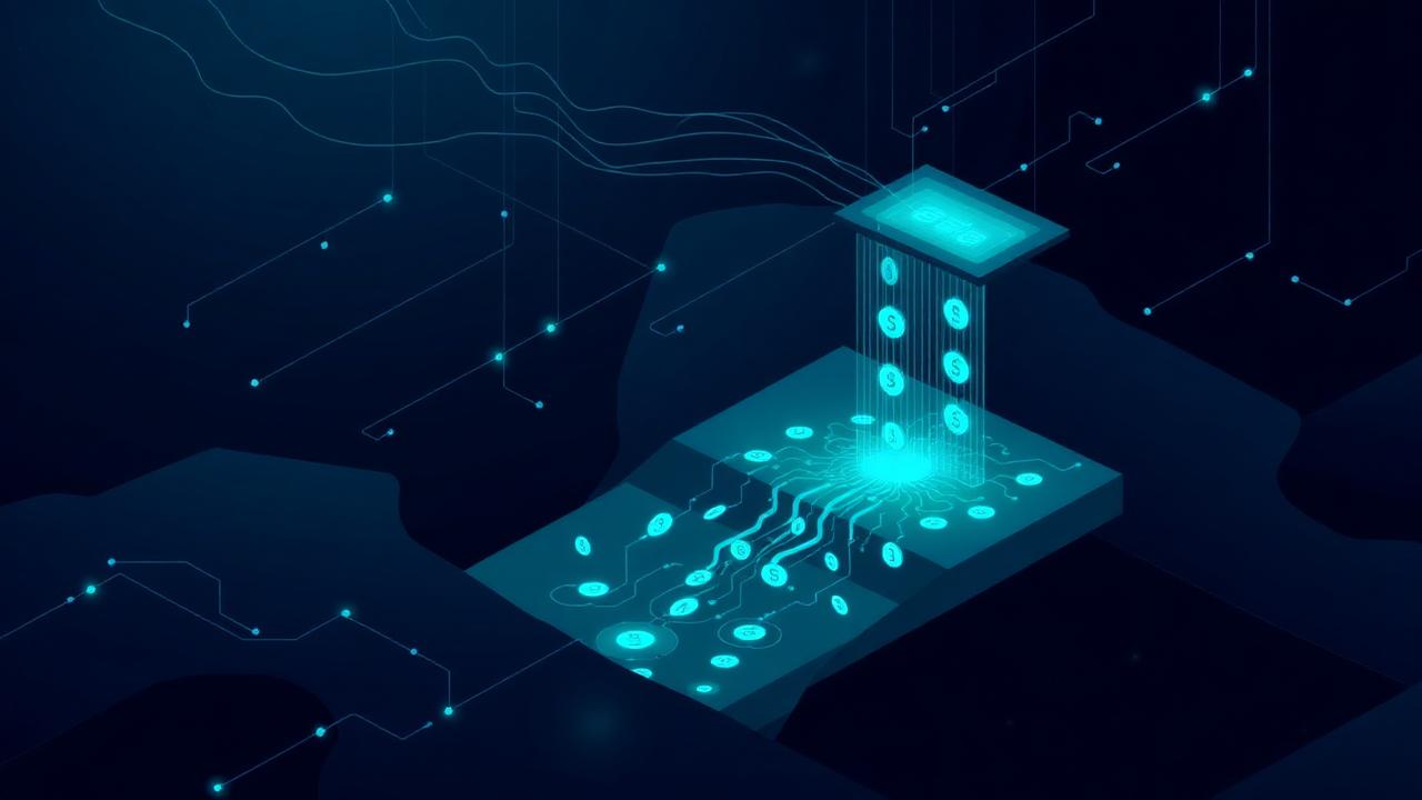 Visualization of a DeFi liquidity pool being drained