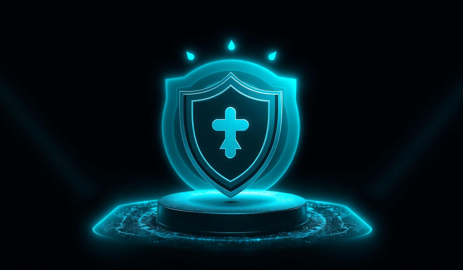 Glowing digital shield representing a court-ordered freeze on stablecoin assets